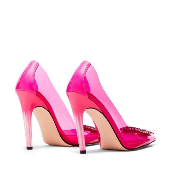 NIB Good American Cinder-F*cking-Rella Pump Heels - Hot Pink, Size 9 - Picture 2 of 13